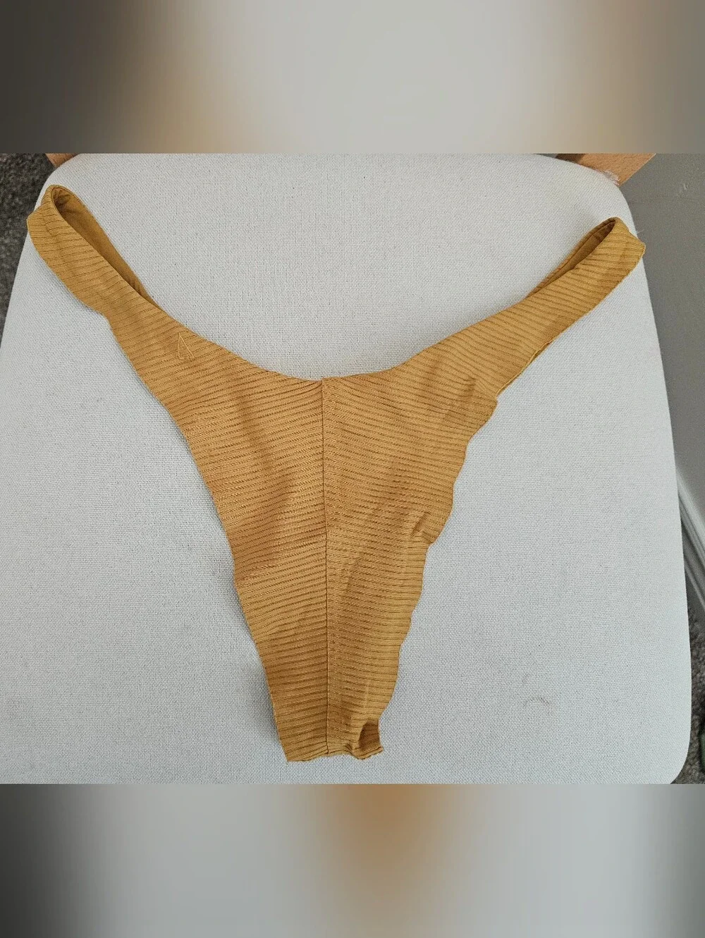 Boys + Arrows Goldilocks Ribbed High-Rise Bikini Bottom